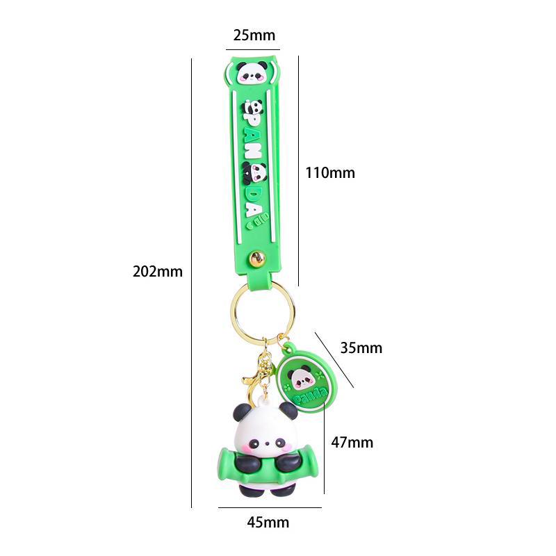 Novelty Creative Cute Panda Keychain Pendant  Funny Car Keyring Exquisite Kawaii Backpack Decoration Accessories Gifts