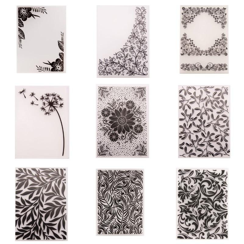 Background Plastic Embossing Folders for Cards Making Supplies DIY Paper 3D Scrapbook Stencils Album Crafts Decoration Template