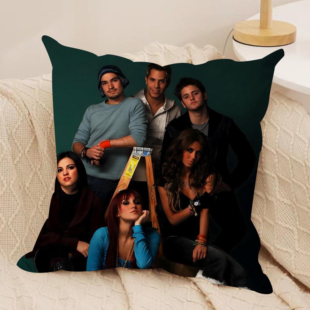 

Band R-RBD R-Rebelde Cushion Cover Soft Plush Double-Sided Pillow Cover Cozy Sofa Cushion Case Home Gift for Living Room 30cmx30cm