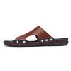 Fashion Summer Men Slippers Genuine  Breathable Clogs Sandals Beach Classics Leather Slides Outdoor Flip Flops Men Shoe