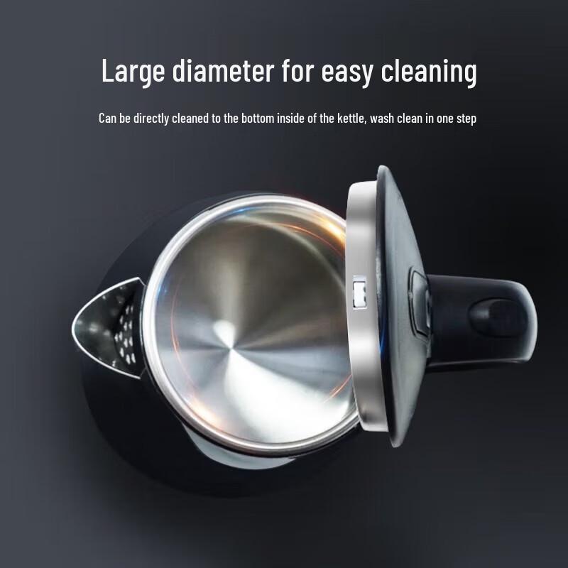 Grelide 1.2L Low-Power 304 Stainless Steel Electric Kettle CN plug (adapter included)