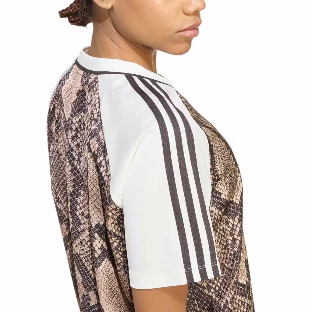 adidas T-shirt da Donna con Stampa Integrale e Scollo a V KX1897