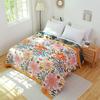 Japanese Leisure Blanket and Throws 100% Cotton Gauze Sofa Towel Single Double Soft Blanket Summer Thin Quilt Flowers Bed Spread