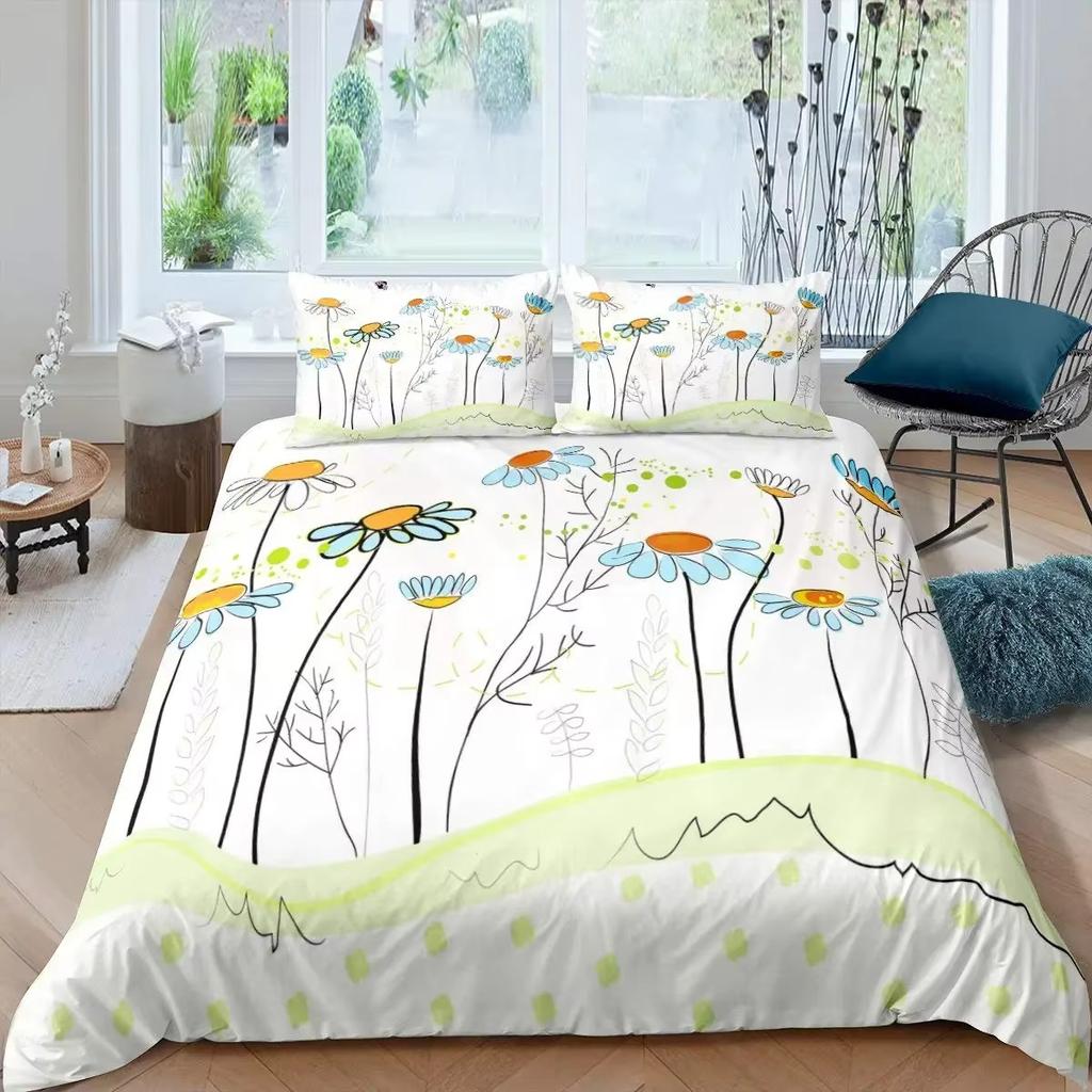 Daisy Down Comforter Set Bedding Set 3-piece Comforter Cover Set