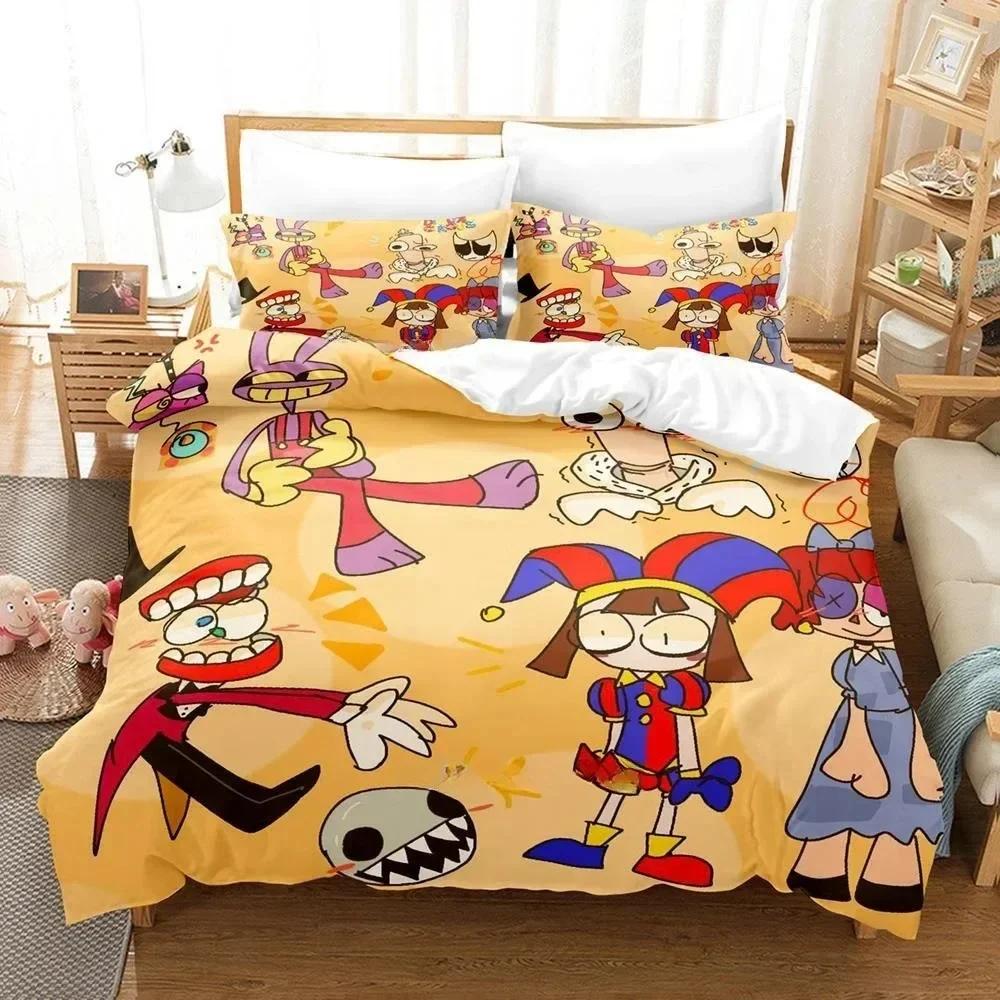 

3D Печать Удивительный Цифровой Цирк Постельное Белье Мультяшное Аниме Набор из Трех Предметов Взрослый Детский Спальня Комплекты Пододеяльников Домашний Текстиль 70x133cm 2pcs