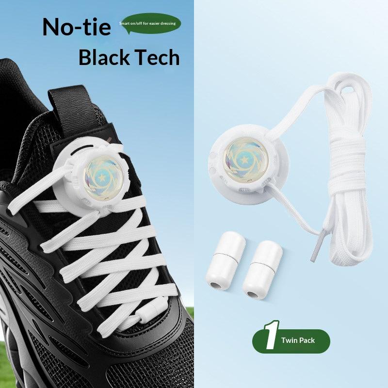 Swivel Buckle Laces Adults Kids Unisex Shoe Accessorie No Tie Shoelaces Automatic Shoe Laces Flat Shoelace Casual Shoes Sneakers