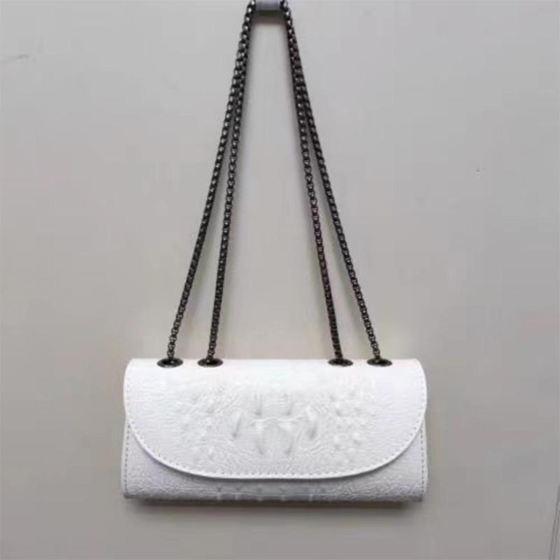 Crocodile Pattern Brand Women's Handbag Luxury Designer Wedding Party Evening Purse Clutch Bag Metal Chain Long Shoulder Bag