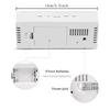 Mirror Led Digital Alarm Clock With Temperature Display And Smart Night Light For Bedroom, Makeup Vanity And Office Use