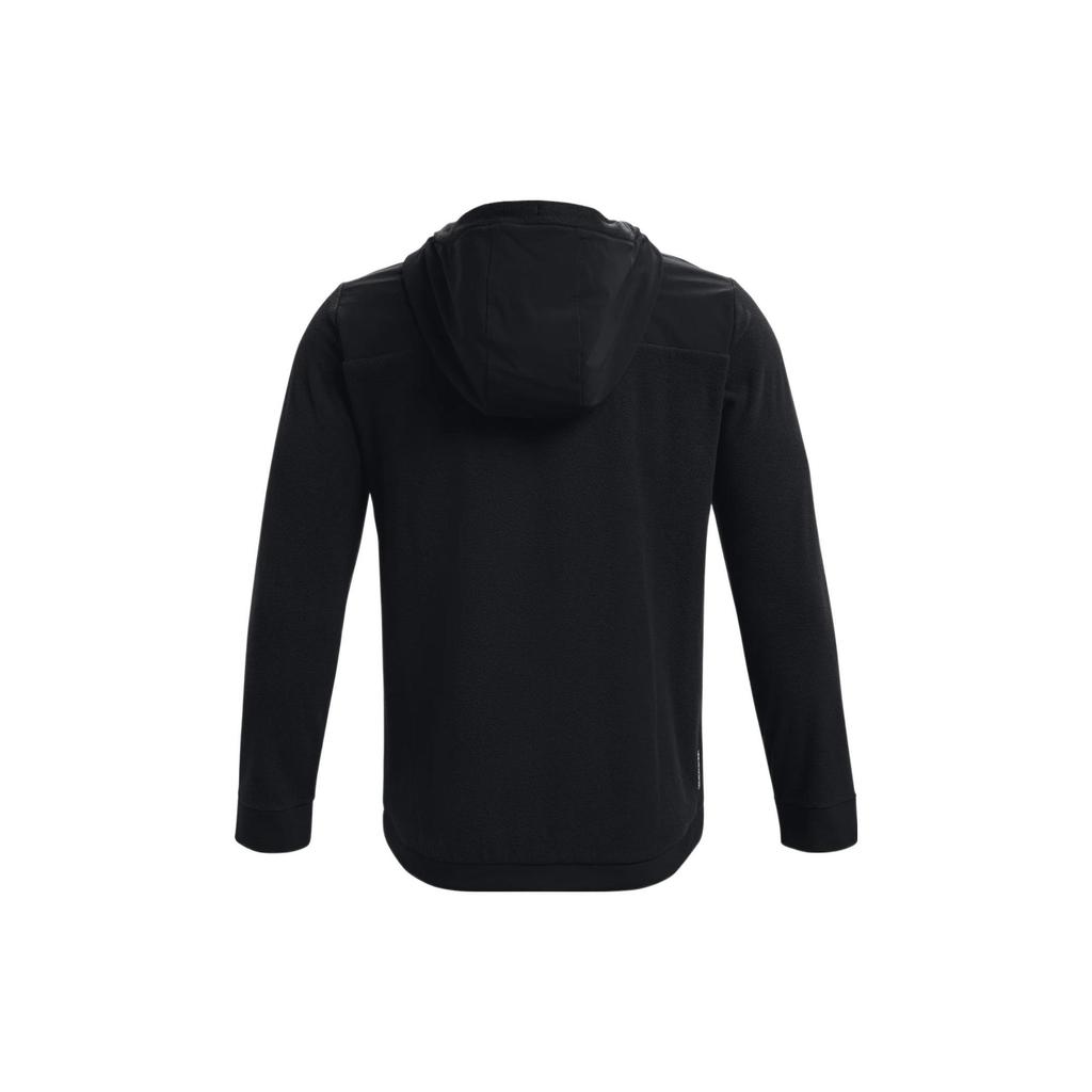 Under Armour Rush Series Solid Fleece Full Zip Hooded Jacket Men Outerwear Black 1366178-001