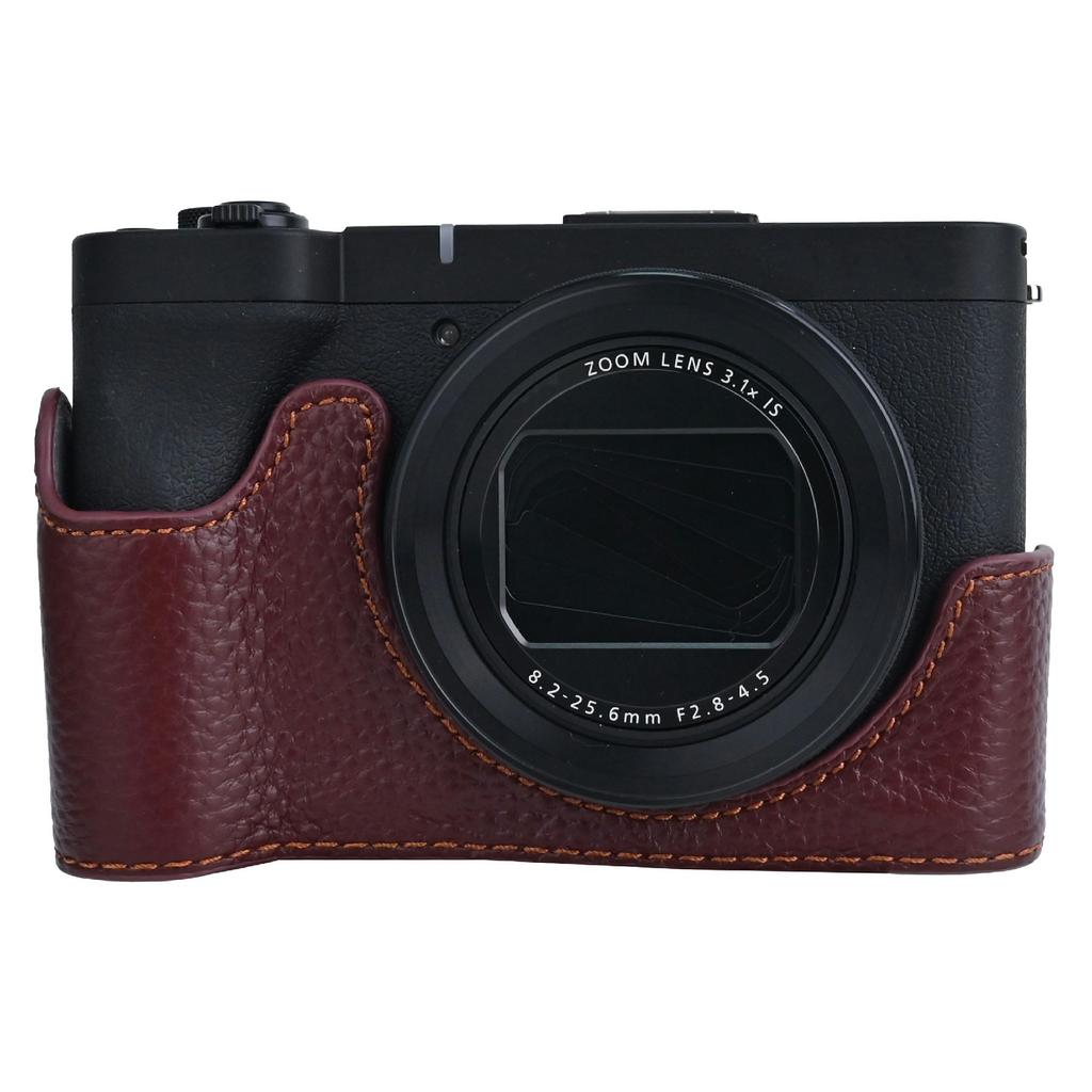 For Canon PowerShot V1 Camera Case Genuine Cow Leather Protective Cover