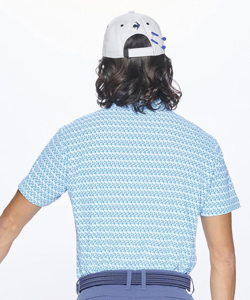 Coq Sportif Short Sleeve Shirt Polo Sweat Quick Stretch LG5SHS06M SA00 [Le Golf] Shirt, Petite, Elegant, Sunscreen, Absorbent, Drying, Golf, Men's