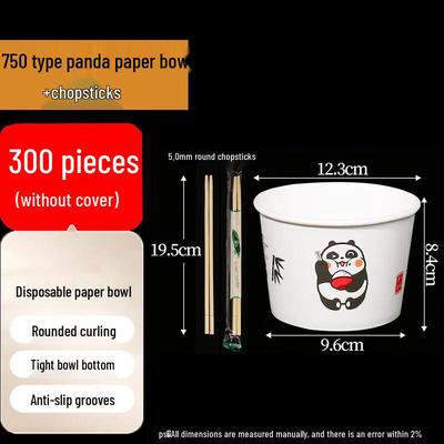 Royal Chef Disposable Panda Paper Bowls