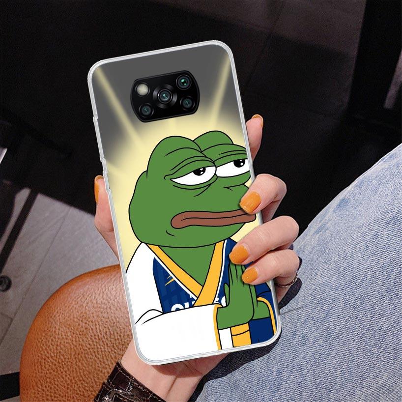 Cute Frogs Party Sad Pepe Phone Case For Xiaomi Poco X7 X6 X5 Pro F7 Ultra Redmi 15C 15 13C 13 12C 12 10 10A 10C 9 9A 9C 9T Cove