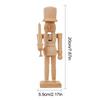 20cm Wooden Nutcracker Unpainted Handicraft Paint Your Own Nutcracker Figures Wood Nutcracker Unfinished With Paint Kit For Kids