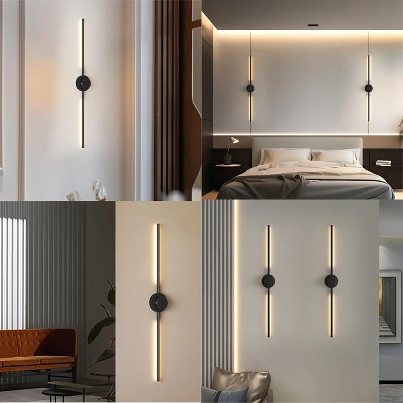 LED Wall Light Dimmable 3 Light Colors Wall Lights Touch and Remote Control Minimalist Metal Wall Lighting for Hallway Stairway