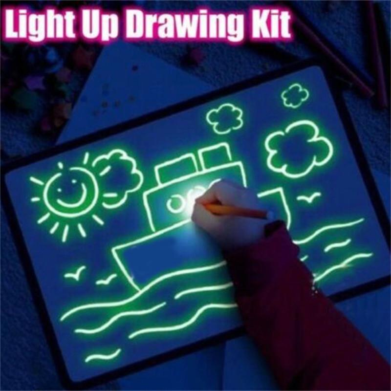 Draw With Light Fun And Developing Toy Drawing Board Magic Draw Educational 2019