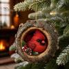 Acrylic Animal Ornaments Tree Hole Ornament, Owl Fox Raccoon Bird Hedgedog Holiday Decor Pendant Squirrel Pinecone Pendant, Seasonal Hanging