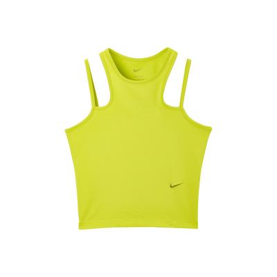 Dri-FIT Solid Logo Round Neck Sleeveless Tank Top Women Tops Cactus-Green DX6488-308