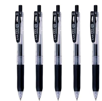 Sarasa Clip Gel Ballpoint 5 Smooth Vivid S A R A S A C L I P Original Logo Packaging M Pen, Black, 0.5mm, Pens, P-JJ15-BK5 Water-based, Writing,