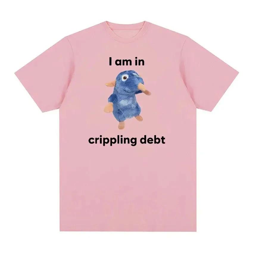 I Am In Crippling Debt Rat Plush Funny Meme T Shirt Unisex Women High Quality Casual Fashion Tshirts Oversized TShirt