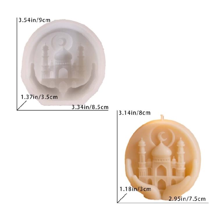 Silicone Handheld Castles Mould Suitable For Candlewax And Plasters Crafting Activity