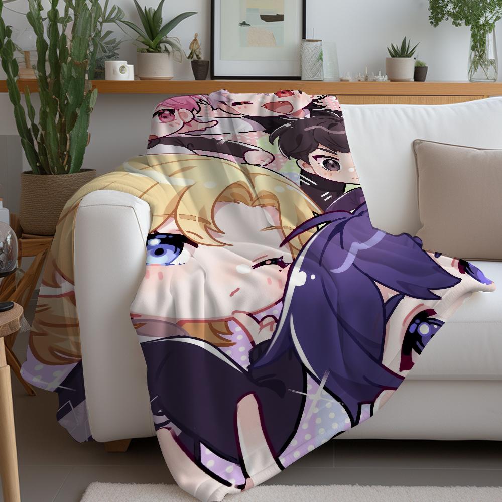 Kpop P-PLAVE Cartoon Blanket Warm And Soft Suitable For Bedroom Living Room Sofa Bed Office Travel Camping
