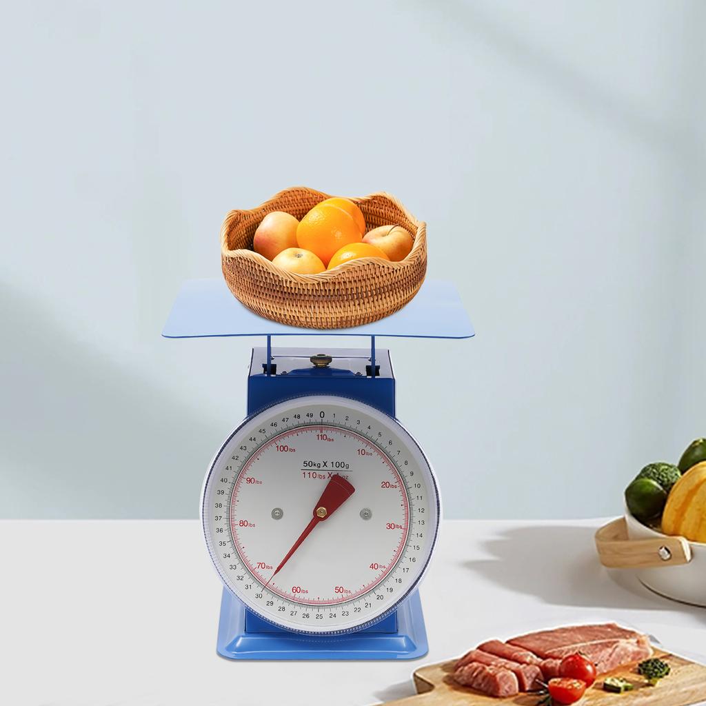 Mechanische Küchenwaage (0,1 kg/0,22 lb) – Präzise Portionswaage mit Plattform, industrielle Messskala zum Kochen