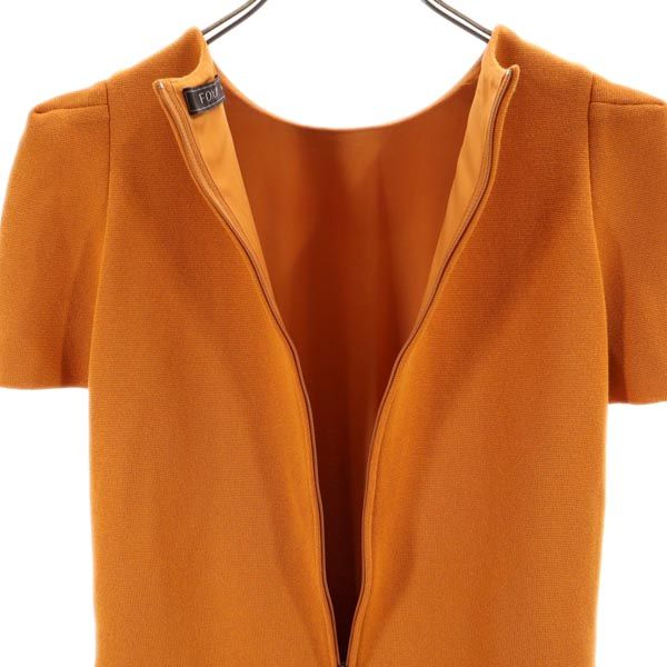 FOXEY Made In Japan By Color Short Sleeve One Piece 38 Orange Series Women Used
