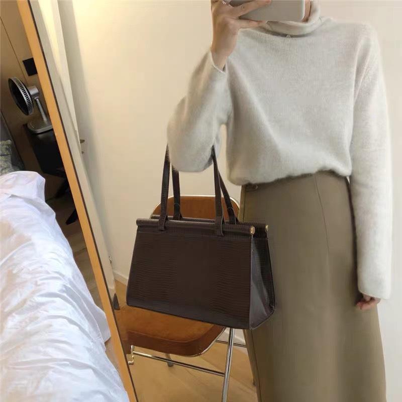 Women's High Neck Cashmere Sweater – Casual, Versatile, and Loose Fit for Autumn/Winter