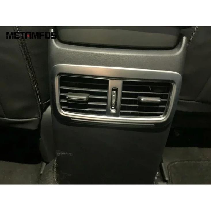 For Mazda CX-30 CX30 - 2024 Carbon Fiber Armrest Box Rear Air Vent Outlet Cover Trim Interior Accessories Car Styling