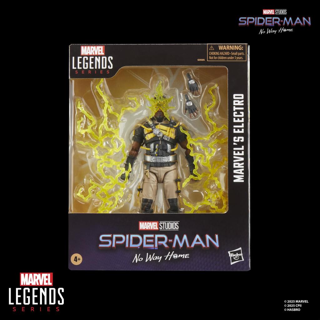 Hasbro Marvel Legends Series Electro, Spider-Man: No Way Home, Collectible 15cm Action Figure G0595, Authentic