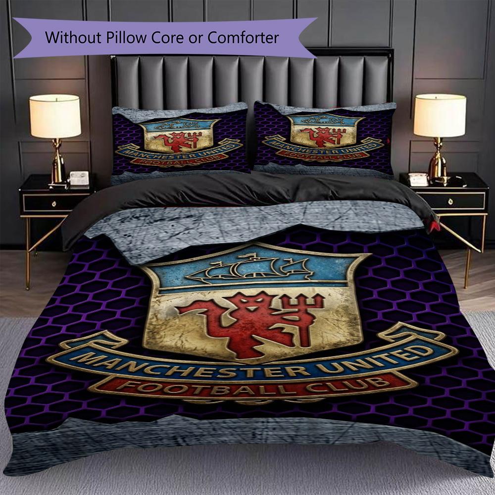 Glory Devils Emblem Bedding (1 * duvet cover + 2 * pillowcase, without core) 2D Flat Christmas birthday gift Duvet cover and pillowcase Bedding set