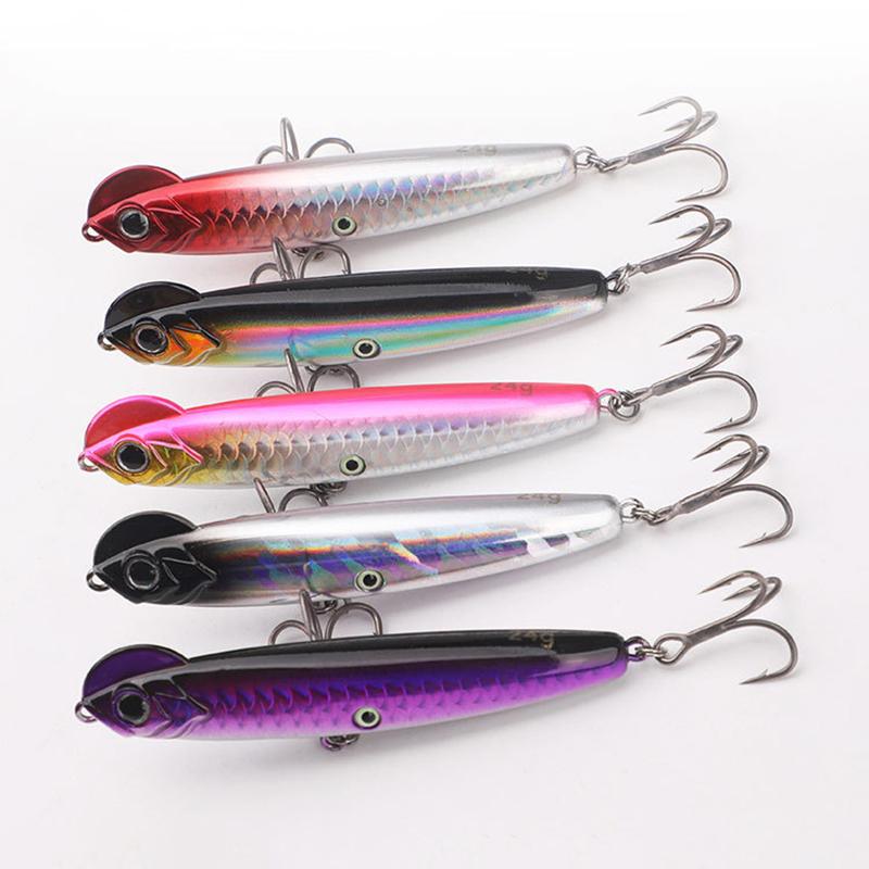 Casting Cockscomb Pencil Road Runner Fake Bait 10G/14G/18G Solid Sinking Pencil Road Runner Triple Hook Full Swimming Layer