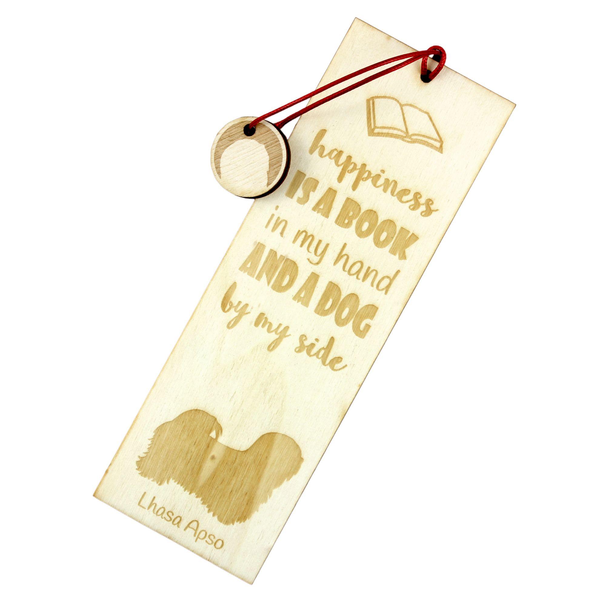 

Lhasa Apso - dog bookmark, personalized bookmark, dog gadget for Art-Dog brand readers