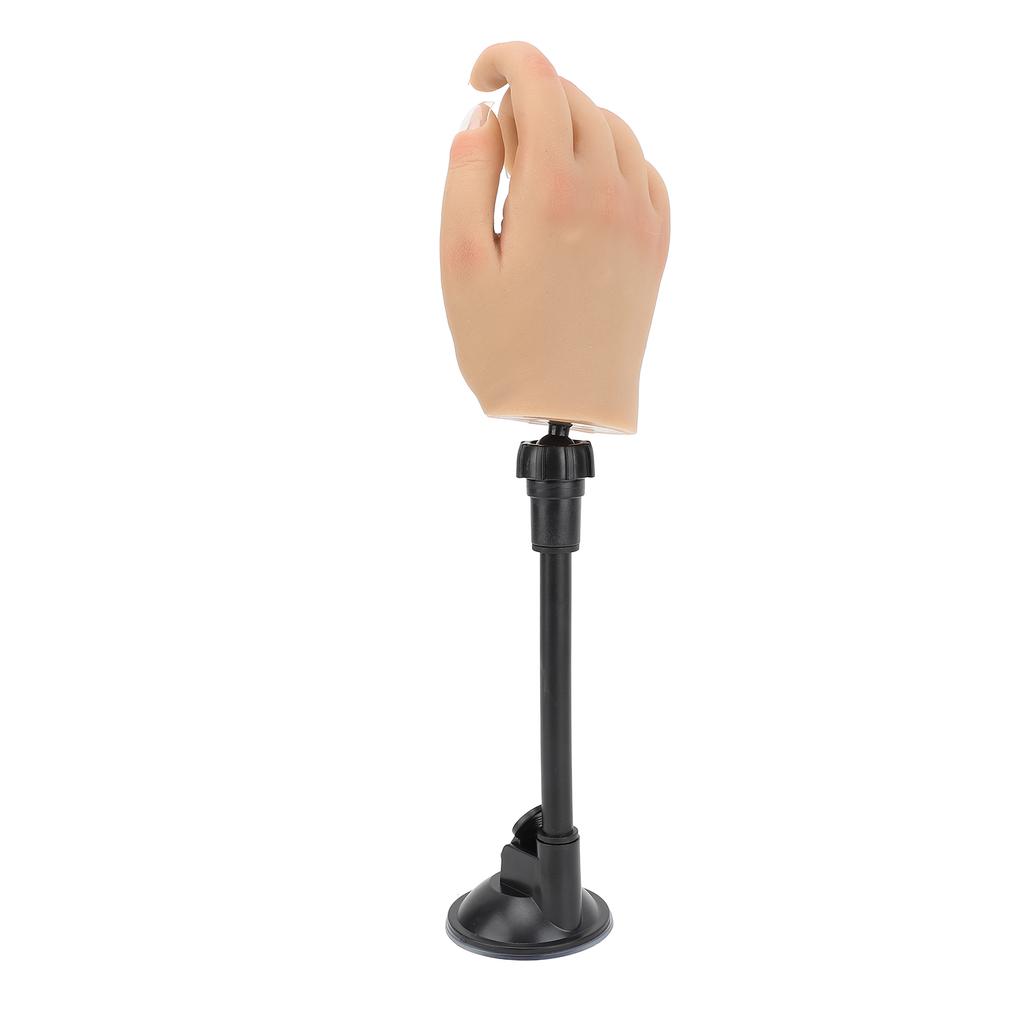 Praktyka treningu paznokci Profesjonalna giętka silikonowa żeńska ręka manekina ze stojakiem przyssawkowym