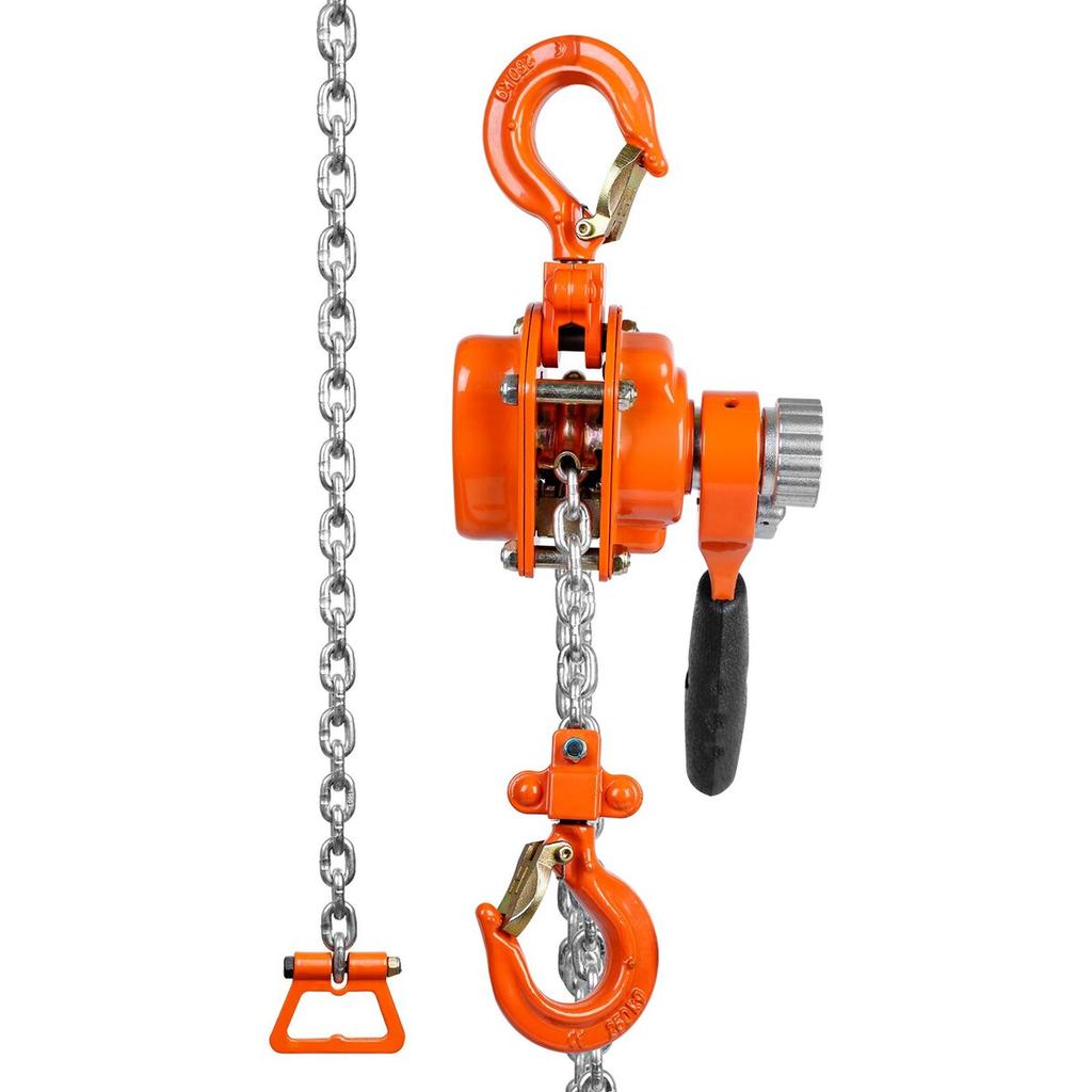 Manual Lever Chain Hoist, 1/4 Ton 550 Lbs Capacity 10 FT Come Along, G80 Galvanized Carbon Steel with Weston Double-Pawl Brake, Auto Chain Leading &