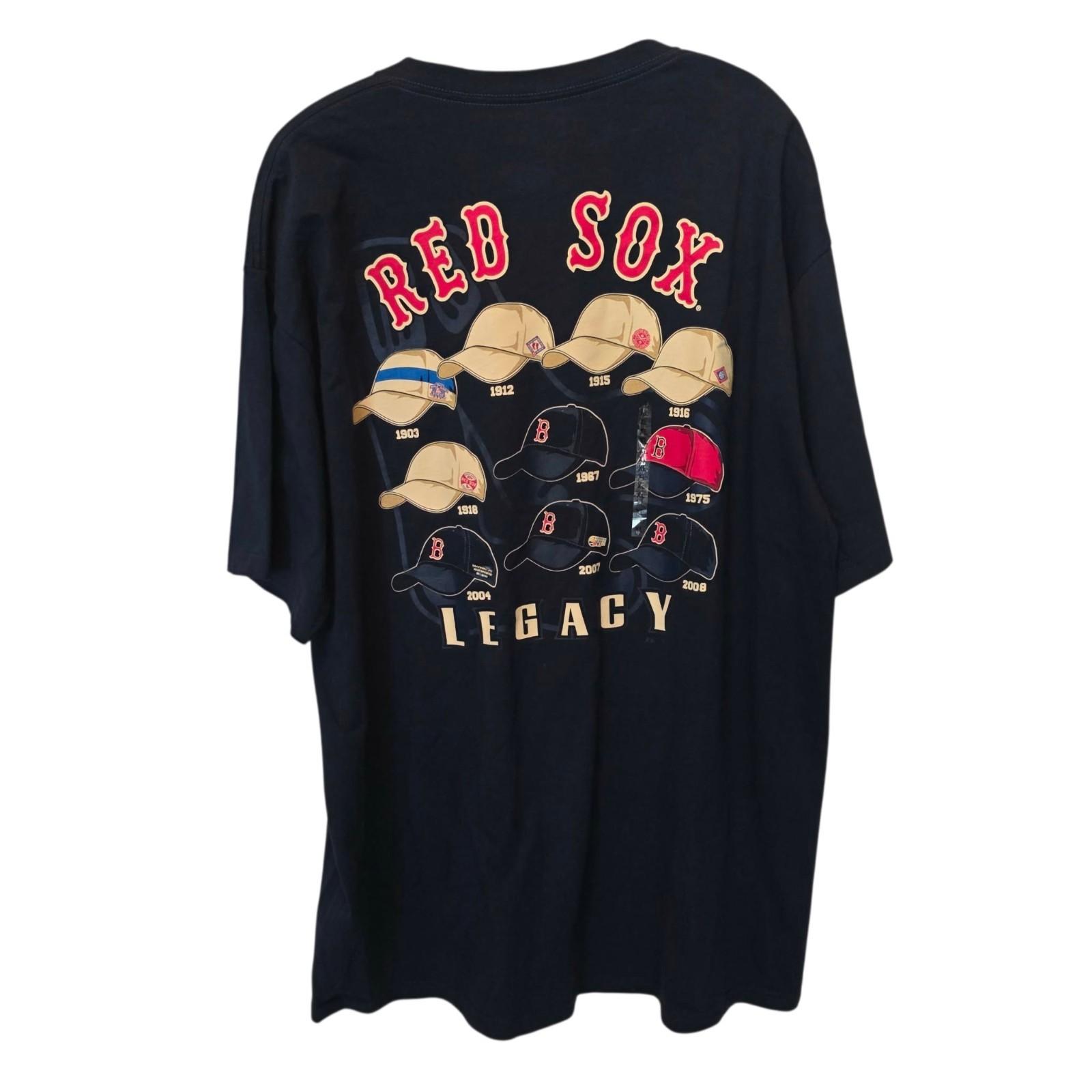 Majestic Boston Red Sox Legacy T-Shirt Cooperstown Collection Blue Mens XL NEW L