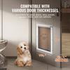 Pet Door for Door with Lock and Magnetic Flap System Aluminum Frame M