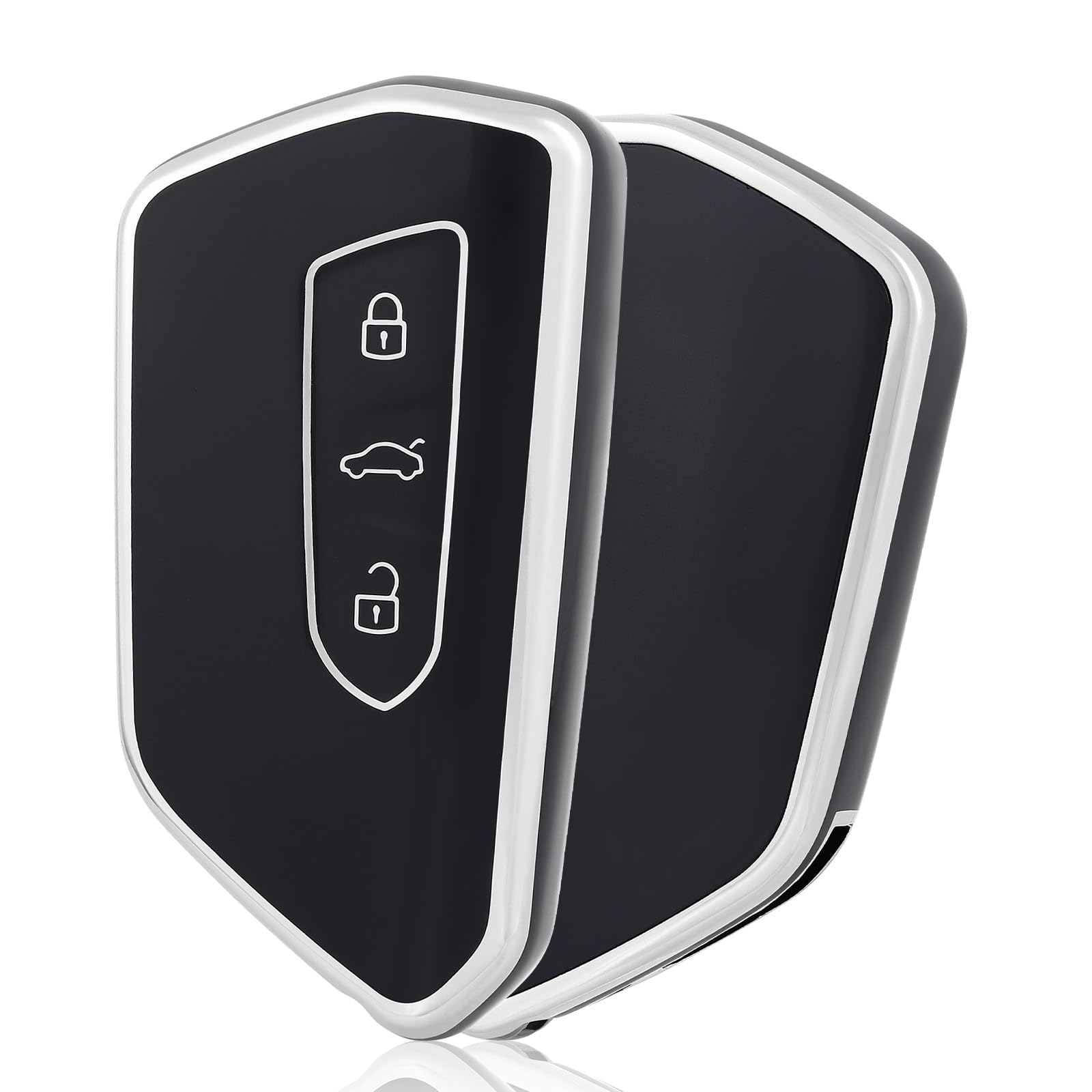 

В ПУТЬ Чехол для ключей, ТПУ Чехол для ключа автомобиля, Оболочка для ключа, Совместимый, Новый VW чёрный