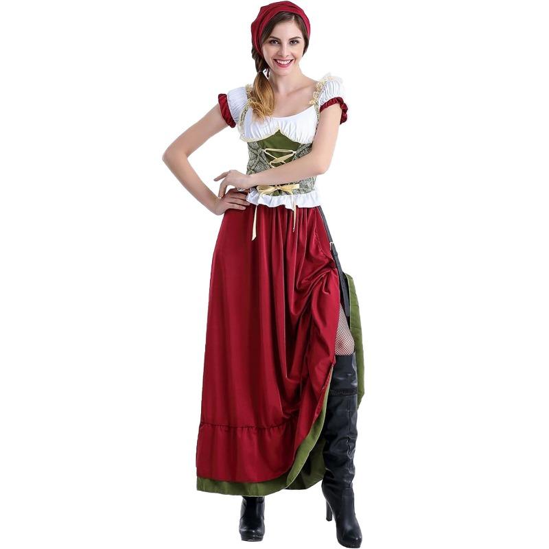 Oktoberfest Costume Adult Beer Girl Work Costume Bavarian Traditional Ethnic D Stage Costume