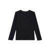 Pure Color Logo Slim Fit Quick-Dry Comfortable Heavyweight Long Sleeve T-Shirt SS24 Women Tops Black FN5111-010
