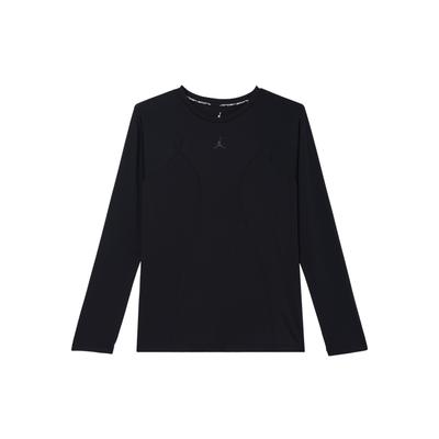 Pure Color Logo Slim Fit Quick-Dry Comfortable Heavyweight Long Sleeve T-Shirt SS24 Women Tops Black FN5111-010