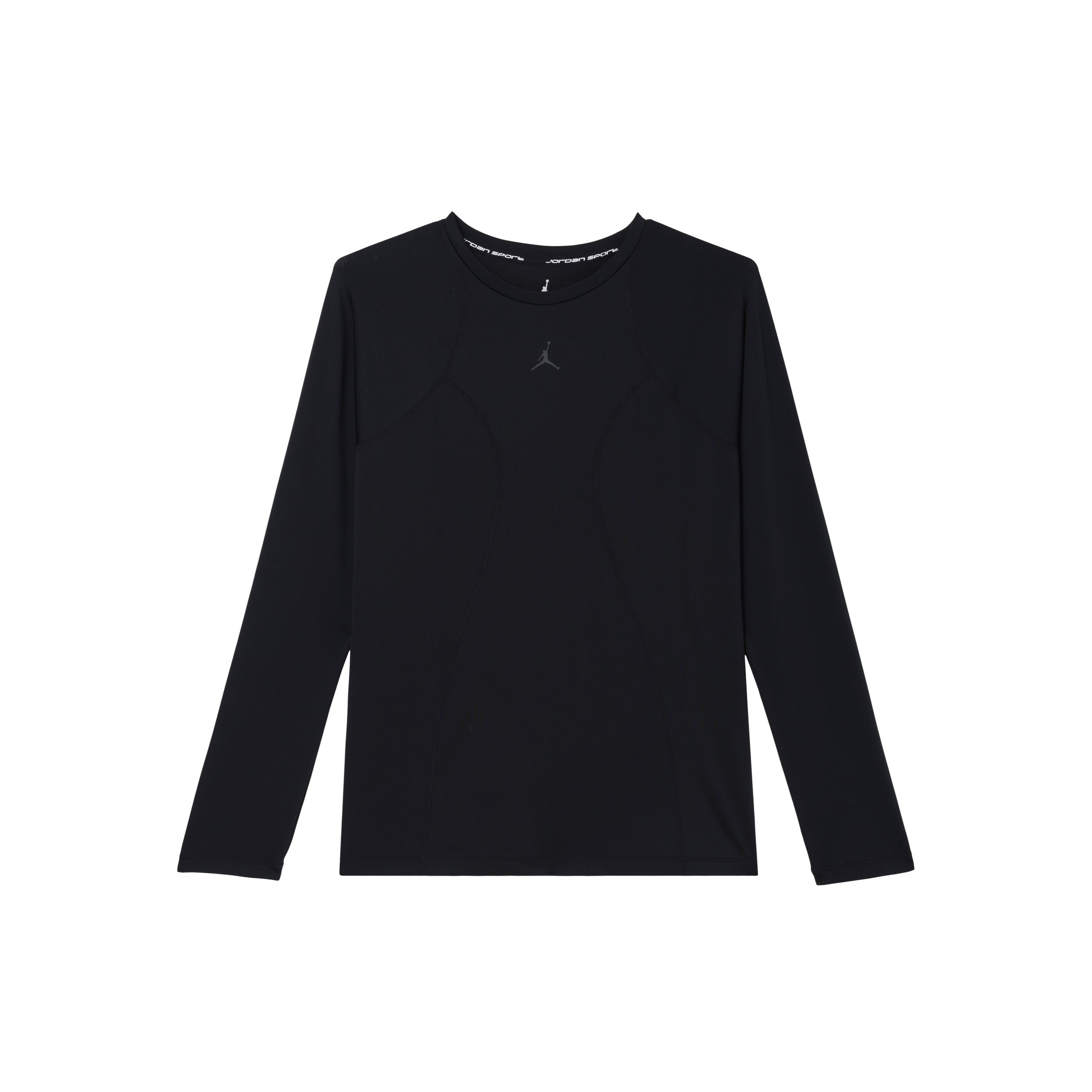 

Jordan Чистый цветной логотип, облегающая, быстросохнущая, удобная, плотная, с длинным рукавом, футболка SS24, женские топы, черный цвет FN5111-010 M