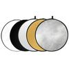 80cm 32Inch Photography Light Reflector 5 in 1(Translucent, Silver, Gold, White, Black) Collapsible Multi Disc for