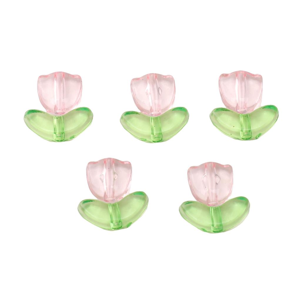 20Set/bag Acrylic Tulip Beads For DIY Necklace Bracelet Earrings Jewelry Making Craft Accessories