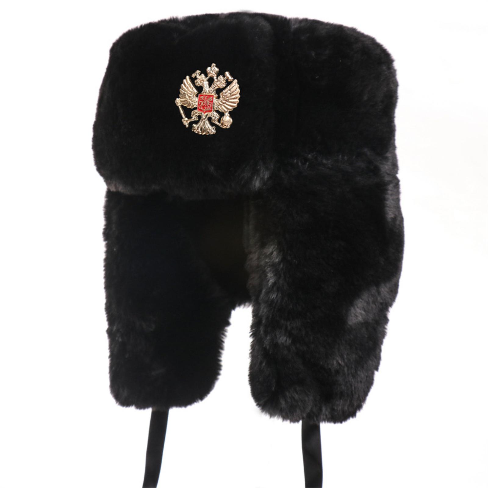 

Soviet Emblem Lei Feng Cotton Hat With Ear One Size чорний