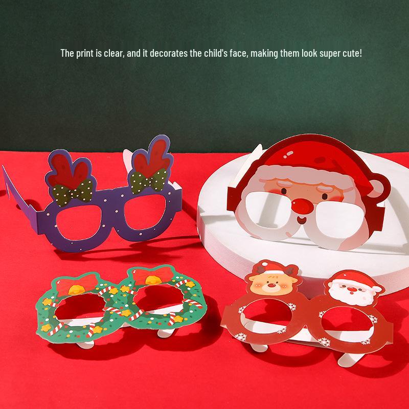Cartoon Christmas Eyeglass Frames for Kids - Holiday Party Props & Gifts