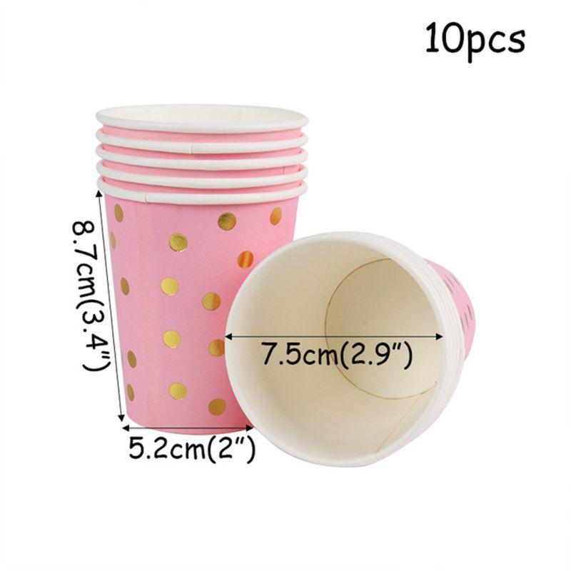 Delightful Pink And Gold Disposable Tableware To Enhance Your Party Atmosphere
