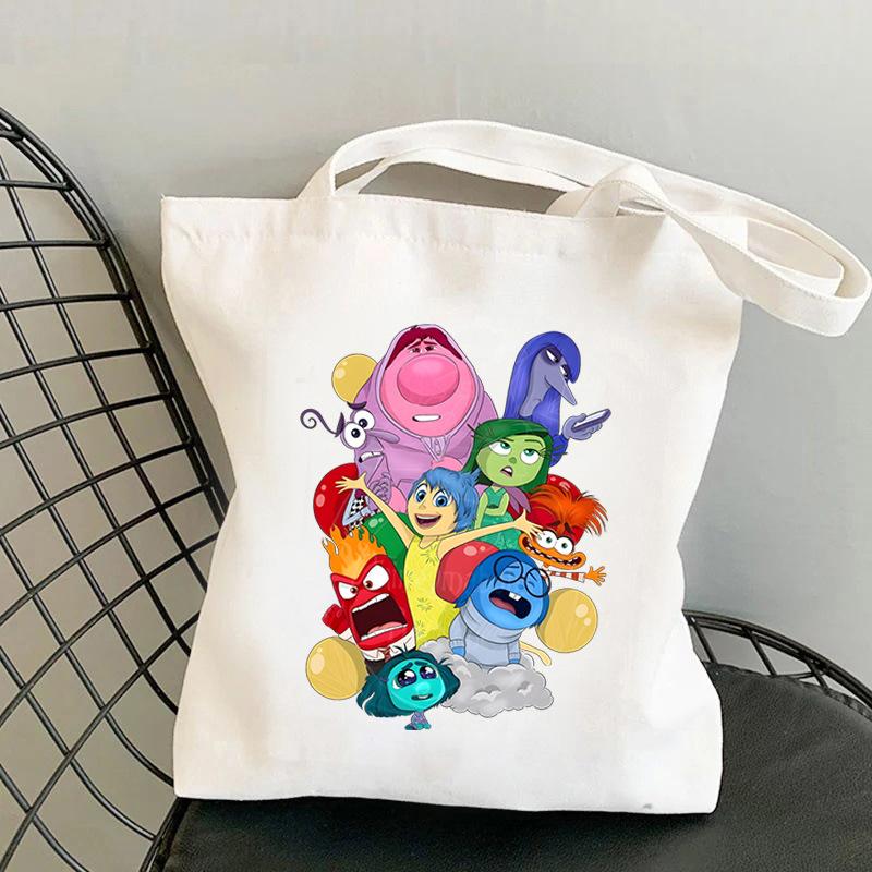 Animation Peripheral Cartoon Printing Messenger Bag Canvas Bag Leisure Large Capacity Women'S Shoulder Shopping Bag