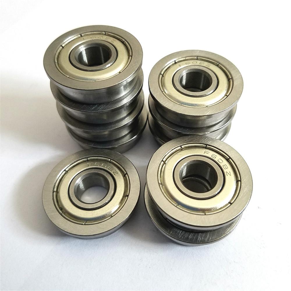 10ks Nové F608ZZ 8mm*22mm*7mm Kuličková ložiska s přírubou Metrická kuličková ložiska s přírubou